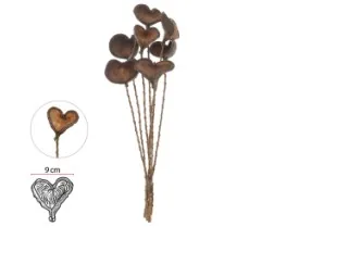 Semente amendoa desidratada florarte c/7uni marrom 56361001(bl)