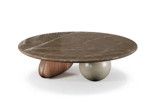 MESA DE CENTRO HARMONY PEBBLE REDONDA 1.20MT(BL)