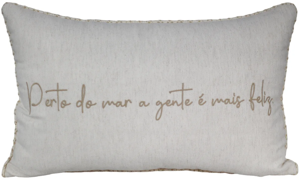 ALMOFADA DECORTEXTIL 190-64 LINHO FRASE BORDADA MD6(BL)