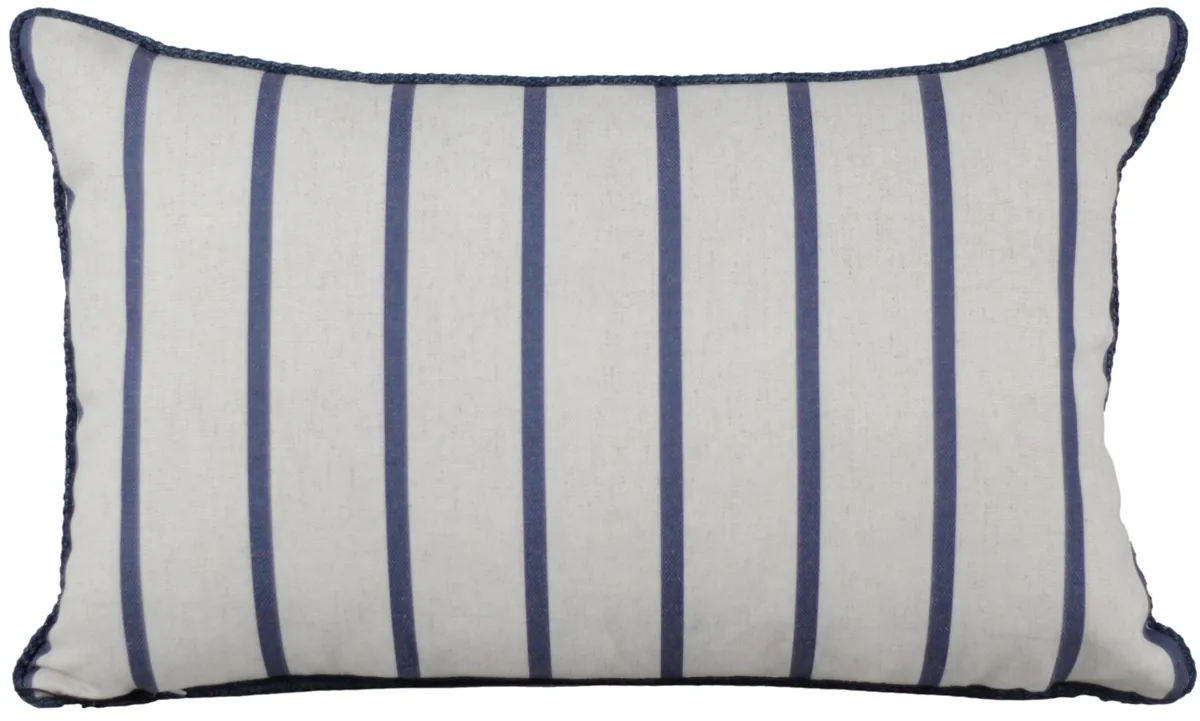 ALMOFADA DECORTEXTIL 424-94 LINHO CRU ESTAMPA FLORESTA CORDA AZUL(BL) 2