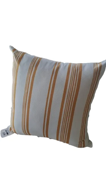 ALMOFADA 462-01 DECORTEXTIL LINHO ACQUA 0.55X0.55 LISTRAS MOSTARDA(BL)