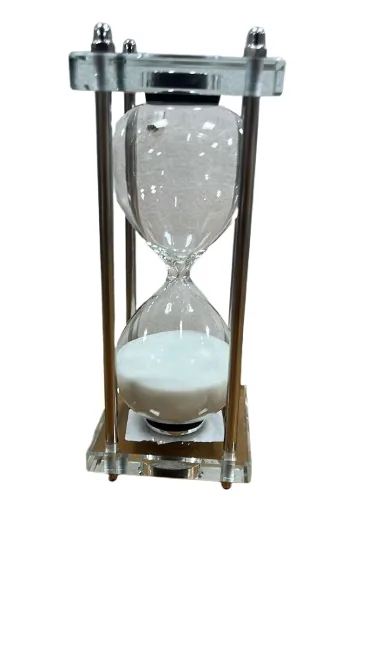 Ampulheta florarte vidro 15 minutos branco 86710002(bl)