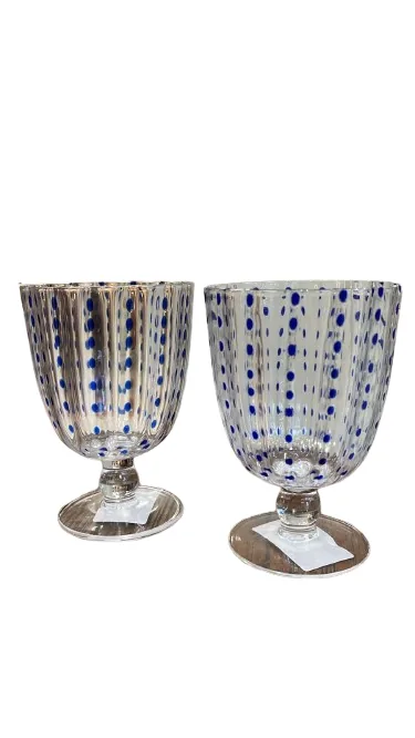 Conj taca florarte 420ml transparente azul 2pc(bl)