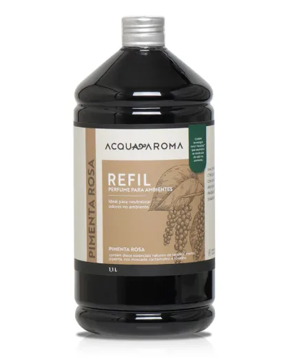 REFIL PERFUME AMBIENTE ACQUA AROMA GOURMET PIMENTA ROSA 1,1L(BL)