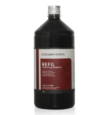 REFIL PERFUME AMBIENTE ACQUA AROMA CASA CLAUDIA VELVET CHERRY 1,1L(BL)