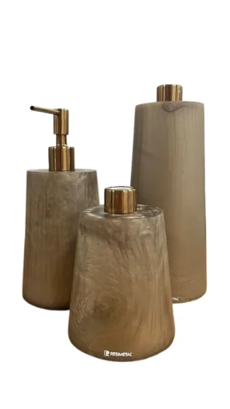 CONJ LAVABO RESIMETAL 3PC RED GOLD(BL)
