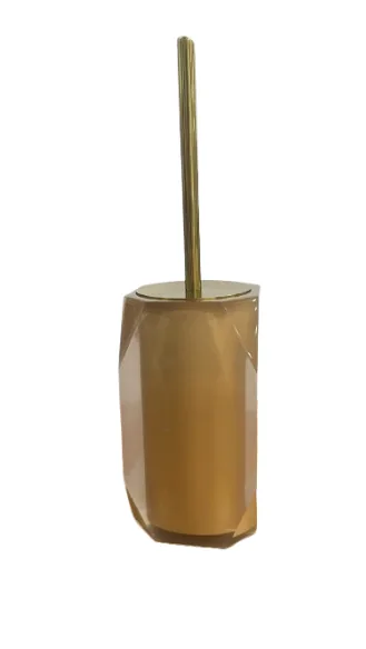 PORTA ESCOVA SANITARIA RESIMETAL CRISTAL OURO(BL)