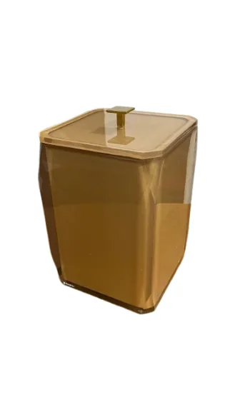 LIXEIRA RESIMETAL LYRA CRISTAL OURO(BL)
