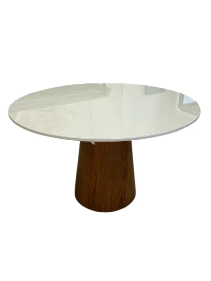 MESA JANTAR ATIVA ANAK VIDRO 1.20MT(BL)