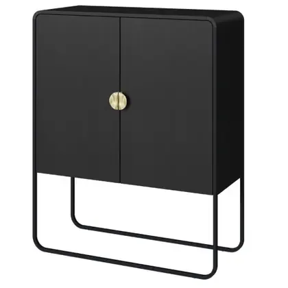 BAR ARMARIO ARTESANO LUNA NERO PRETO 0.90MT(BL)