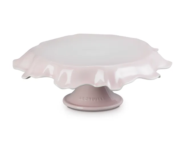 SUPORTE P/ BOLO LE CREUSET RUFFLE 28CM SHELL PINK(BL)