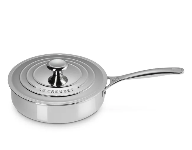 FRIGIDEIRA LE CREUSET SAUTE  COM TAMPA 24CM INOX(BL)