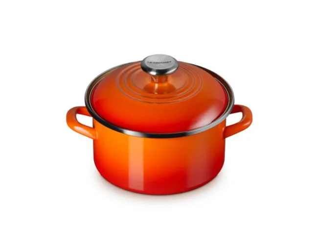 CAÇAROLA LE CREUSET STOCKPOT 3,7L ACO INOX 20CM LARANJA(BL)