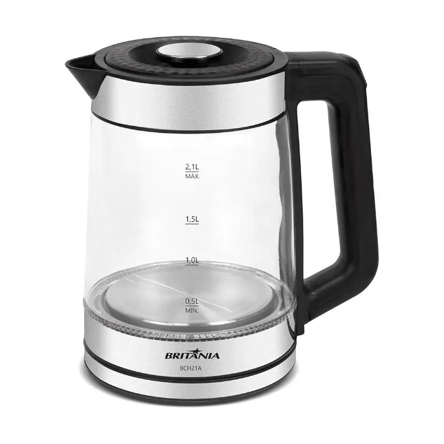 Chaleira eletrica britania 2.1lt vidro bch21a 220v