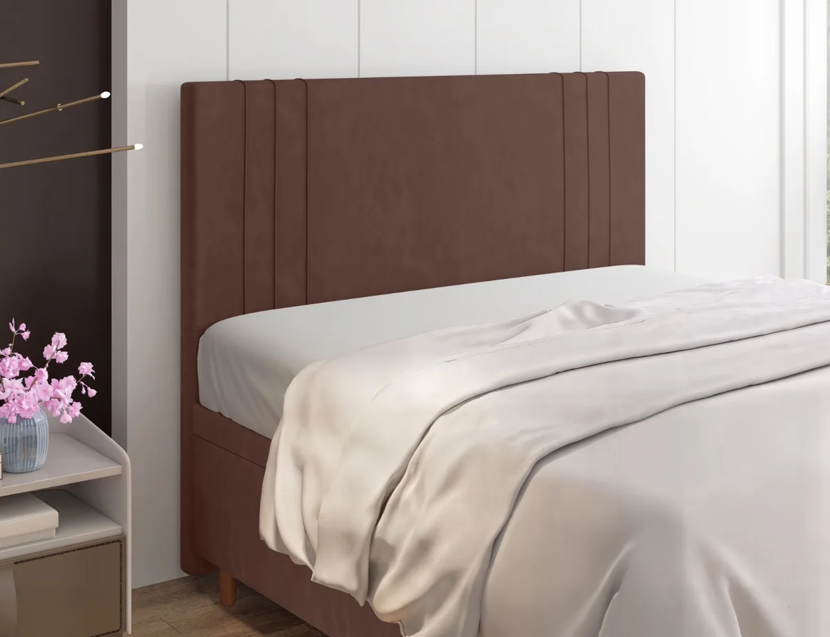 Cabeceira italian flex ferrara 140cm 860 veludo marrom