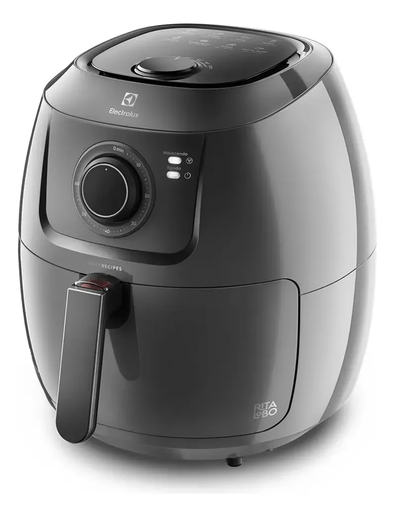 Fritadeira eletrica electrolux air fry 5l efficient eaf50 cinza