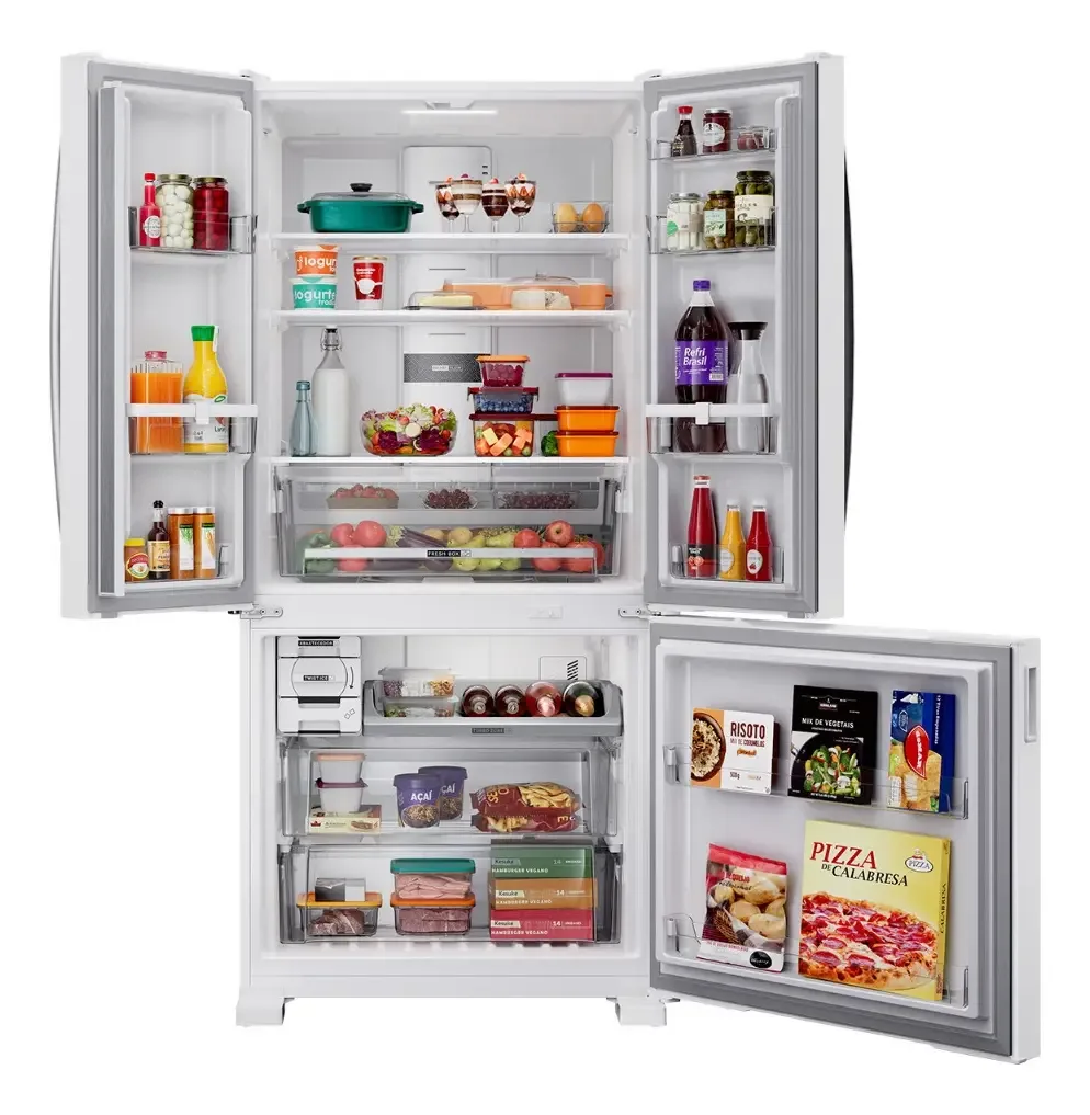 REFRIGERADOR BRASTEMP BRO85MBBNA 559LT 3PORTAS SIDE BY SIDE  INVERSE BRANCA 220V 2