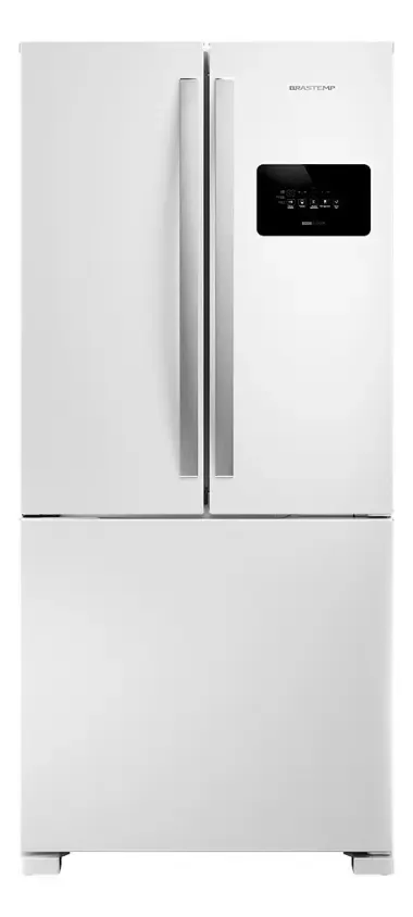 Refrigerador brastemp bro85mbbna 559lt 3portas side by side  inverse branca 220v