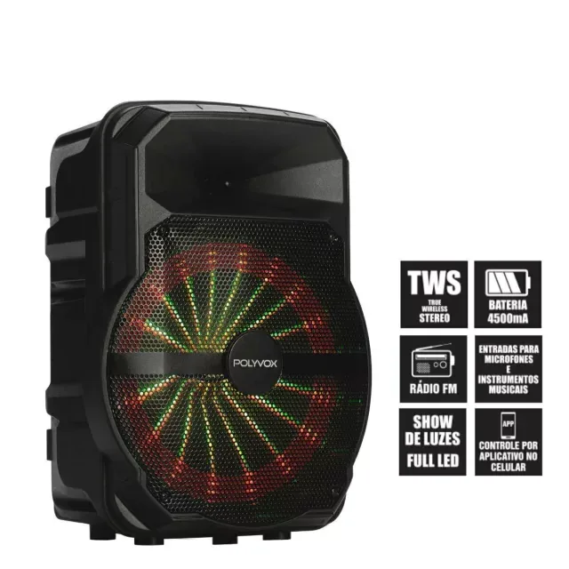 CAIXA SOM POLYVOX C/BATERIA XC-710T 300W 2