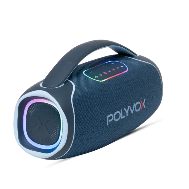 Caixa som polyvox bluetooth boombox xb-2 140w azul/preta