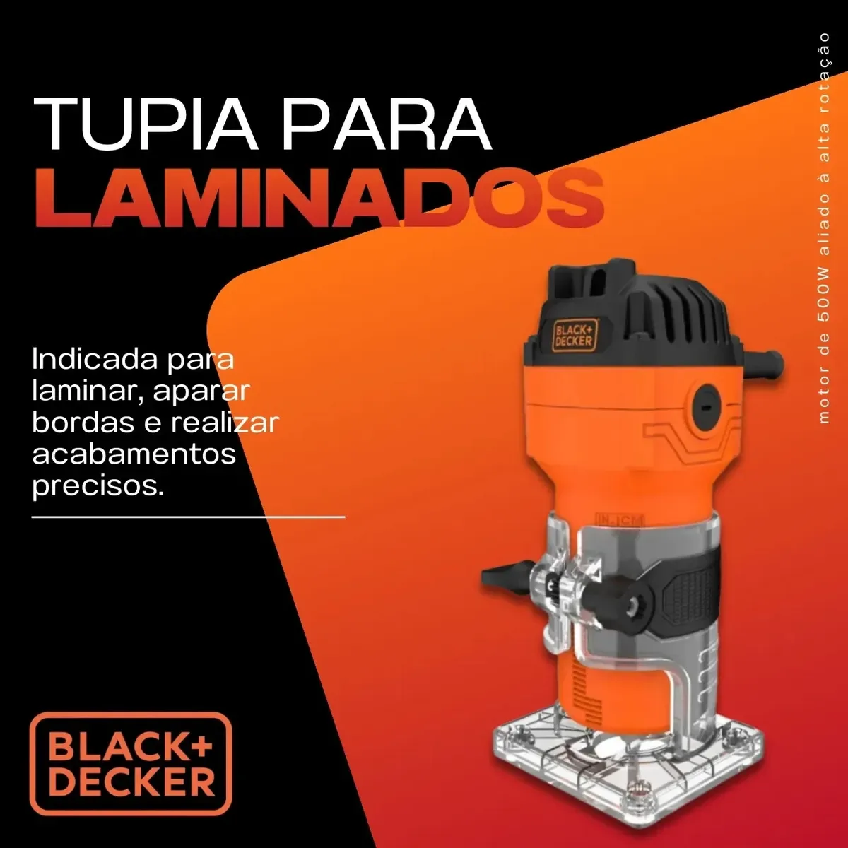TUPIA BLACK E DECKER BETR0500-B2 500W 220V 2