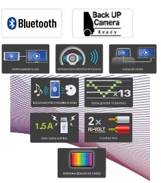 AUTO RADIO PIONEER DMH-145BR CENTRAL MULTIMIDIA 7" BLUETOOTH/USB/AUX/FM  3