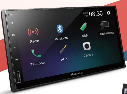 AUTO RADIO PIONEER DMH-145BR CENTRAL MULTIMIDIA 7" BLUETOOTH/USB/AUX/FM  4