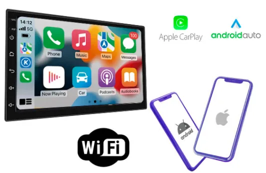AUTO RADIO ROADSTAR RS-815 BR PRIME CENTRAL MULTIMIDIA 7" CARPLAY BLUETOOTH/USB/AUX/FM  4