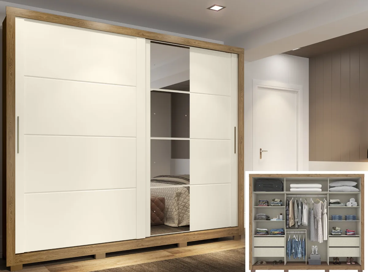 ROUP. HENN PALACE 2PT DESL MDP C/ESP D237-106 RUSTICO/OFF WHITE 2.70LX2.30A